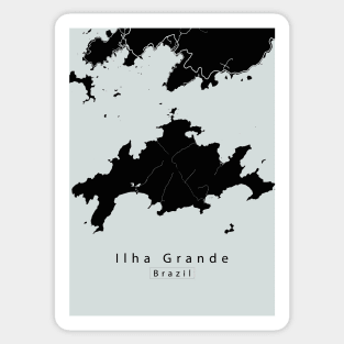 Ilha Grande Brazil Island Map Sticker